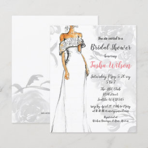 Papier Mariage Budget Robe de douche nuptiale Invitation