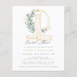 Papier Mariage Budget Robe de douche nuptiale Invitation