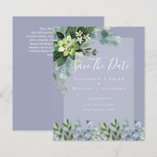 Papier MARIAGE BUDGET SAVE DATES - Eucalyptus VERT