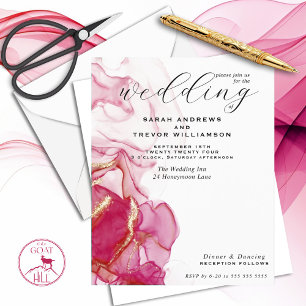 Papier Mariage Budget Viva Magenta Encre d'alcool
