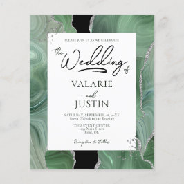 Papier Mariage budgétaire d'âge argent vert Sage en un