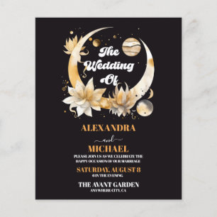 Papier Mariage céleste à l'or noir mystique