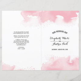 Papier MARIAGE CEREMONY chic aquarelle rose vif