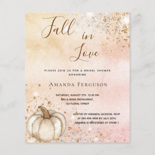 Papier Mariage champêtre automnal rose gold et citrouille