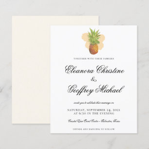 Papier MARIAGE d'aquarelle d'ananas tropicale BUDGET
