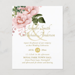 Papier Mariage de bouquet Rose Blush Pink