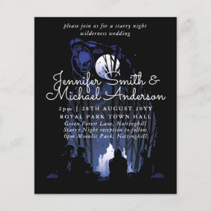 Papier Mariage de camping de nuit Starry en Invitations s