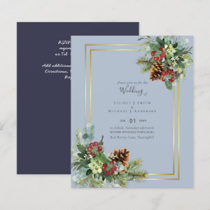 Papier MARIAGE de chardon bleu hiver BUDGET