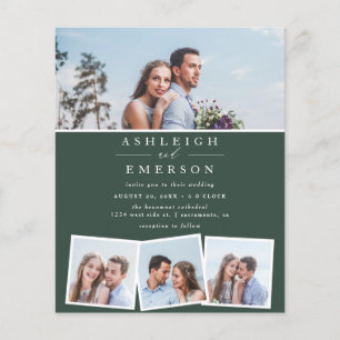 Papier Mariage de Collage photo minimaliste de couleur ve