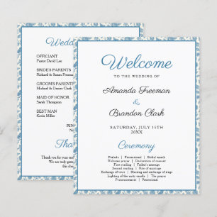 Papier Mariage de frontière floral chic bleu Toile de Jou