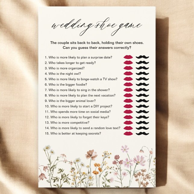 Papier Mariage de jeu de chaussures fleur sauvage Fête de (Créateur téléchargé)