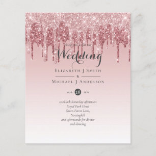 Papier MARIAGE de Parties scintillant rose or Rose