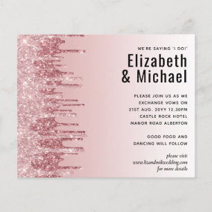Papier MARIAGE de Parties scintillant rose or Rose
