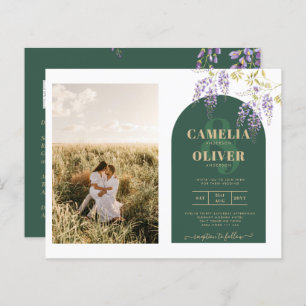 Papier Mariage de PHOTO tout-en-1 Budget Wisteria QR Code