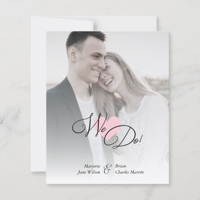 Papier Mariage de photos romantiques 2 de Pink Heart Clas (Devant)