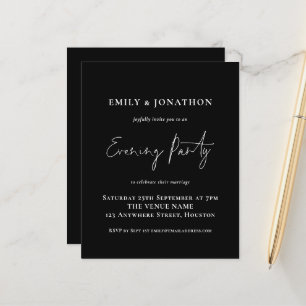 Papier Mariage de script budgétaire Soirée Invitation noi