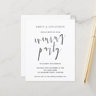 Papier Mariage de script élégant budget Invitation de soi