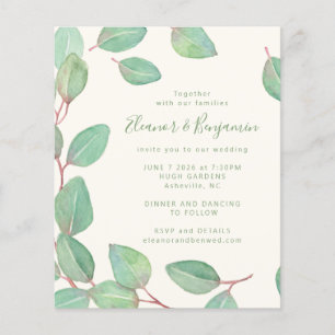 Papier Mariage de script Eucalyptus élégant budget