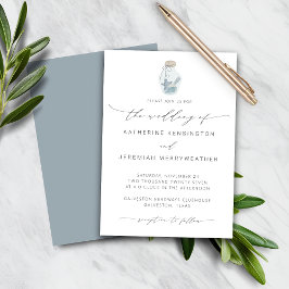 Papier MARIAGE de script moderne BUDGET Beach Seashell