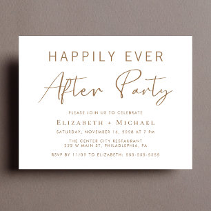 Papier Mariage de script or chic après l'invitation de fê