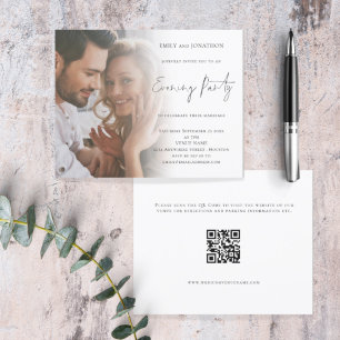 Papier Mariage de soirée du code QR de la photo du script