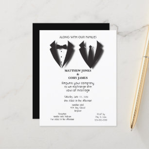 Papier Mariage de Tuxedos gris noir et blanc