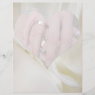 Papier Mariage Deux mains ensemble Coeur