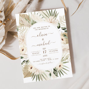 Papier Mariage d'herbe des Pampas Bohème eucalyptus à pet