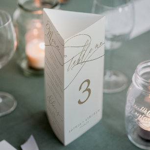Papier Mariage d'ivoire d'or romantique triple numéro de 