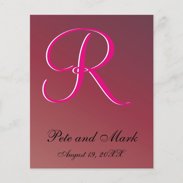 Papier Mariage du budget Crimson rouge valeur Extraordina (Devant)