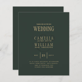 Papier Mariage du budget de l'or vert OLIVE