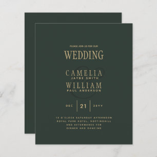 Papier Mariage du budget de l'or vert OLIVE