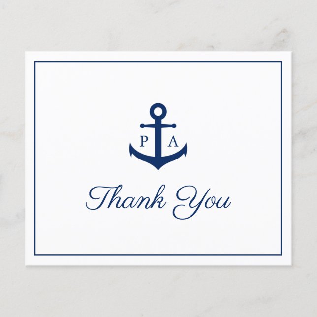 Papier Mariage du budget nautique bleu de la Marine (Devant)