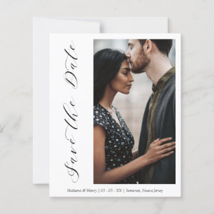 Papier Mariage économique minimaliste photo Script modern