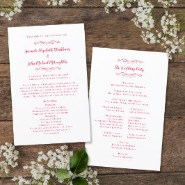 Papier Mariage élégant Cérémonie Budget moderne Magenta R