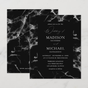 Papier Mariage en marbre noir Budget 2