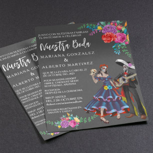 Papier Mariage espagnol Nuestra Boda Jour des Morts
