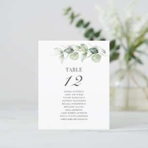 Papier Mariage Eucalyptus Numéro de table
