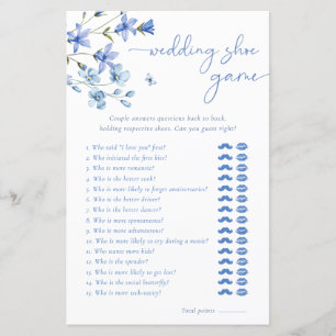 Papier Mariage Fleur sauvage bleu jeu de Fête des mariées