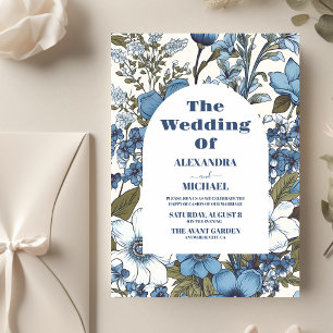 Papier Mariage Fleur sauvage de périphérique bleu budget