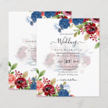 Mariage Floral bleu Bourgogne rustique