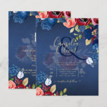 Mariage Floral bleu Bourgogne rustique