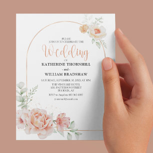 Papier Mariage floral de pêche printanière budgétaire