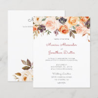 Mariage floral rose et brun budget