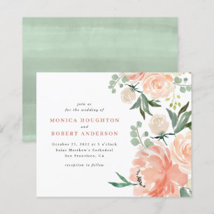 Papier Mariage floral rose pâle rose pâle Budget