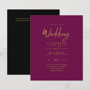 Papier Mariage Fuchsia Gold Budget