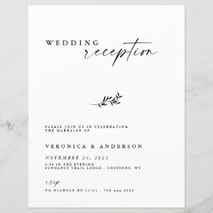 Papier Mariage Fuite Budget Réception Photo Invitation