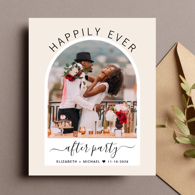 Papier Mariage Heureux Jamais après l'Arc de fête Photo I (Créateur téléchargé)