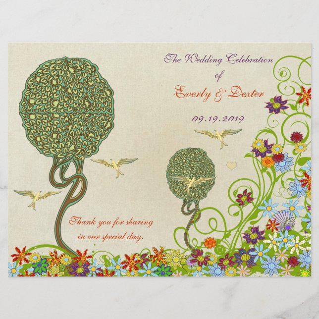 Papier Mariage Inséparable Art nouveau (Devant)