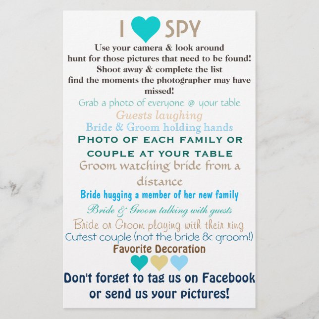 Papier Mariage J'espionne (Devant)